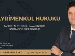 Tapu İptal ve Tescil Davası Nedir Şartları ve Süreci Nedir